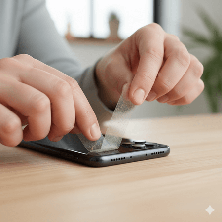 Adhesive Tape Approach to clean speaker grill