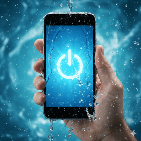 a wetted phone restarted after drying to fix speaker