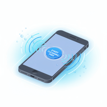 a step of start cleaning of a tool